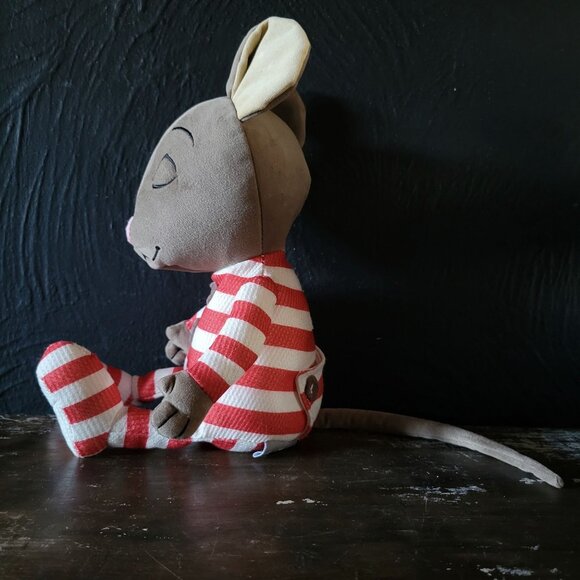 Vintage Hallmark Plush Mouse ‘Twas The Night Before Christmas Striped Red PJs St - Picture 4 of 9